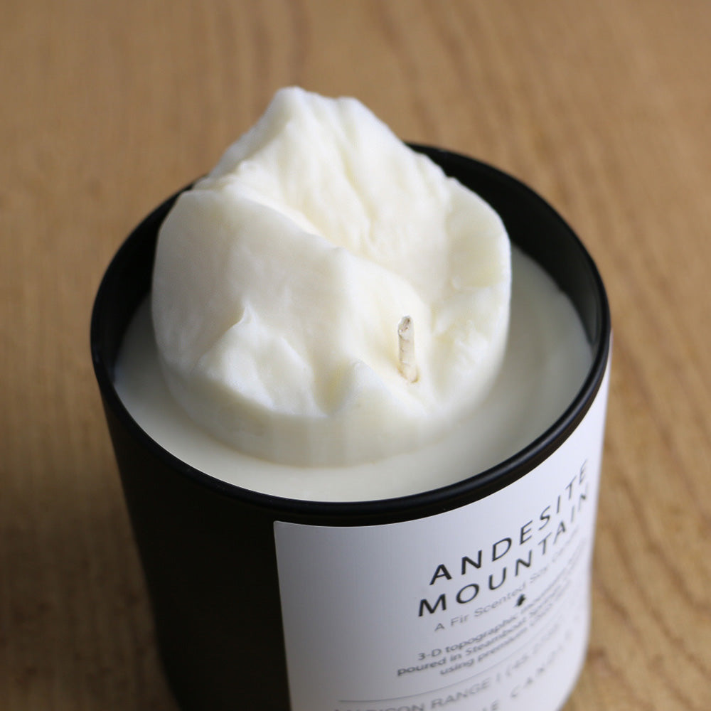 A close view of Andesite Mountain peak candle.