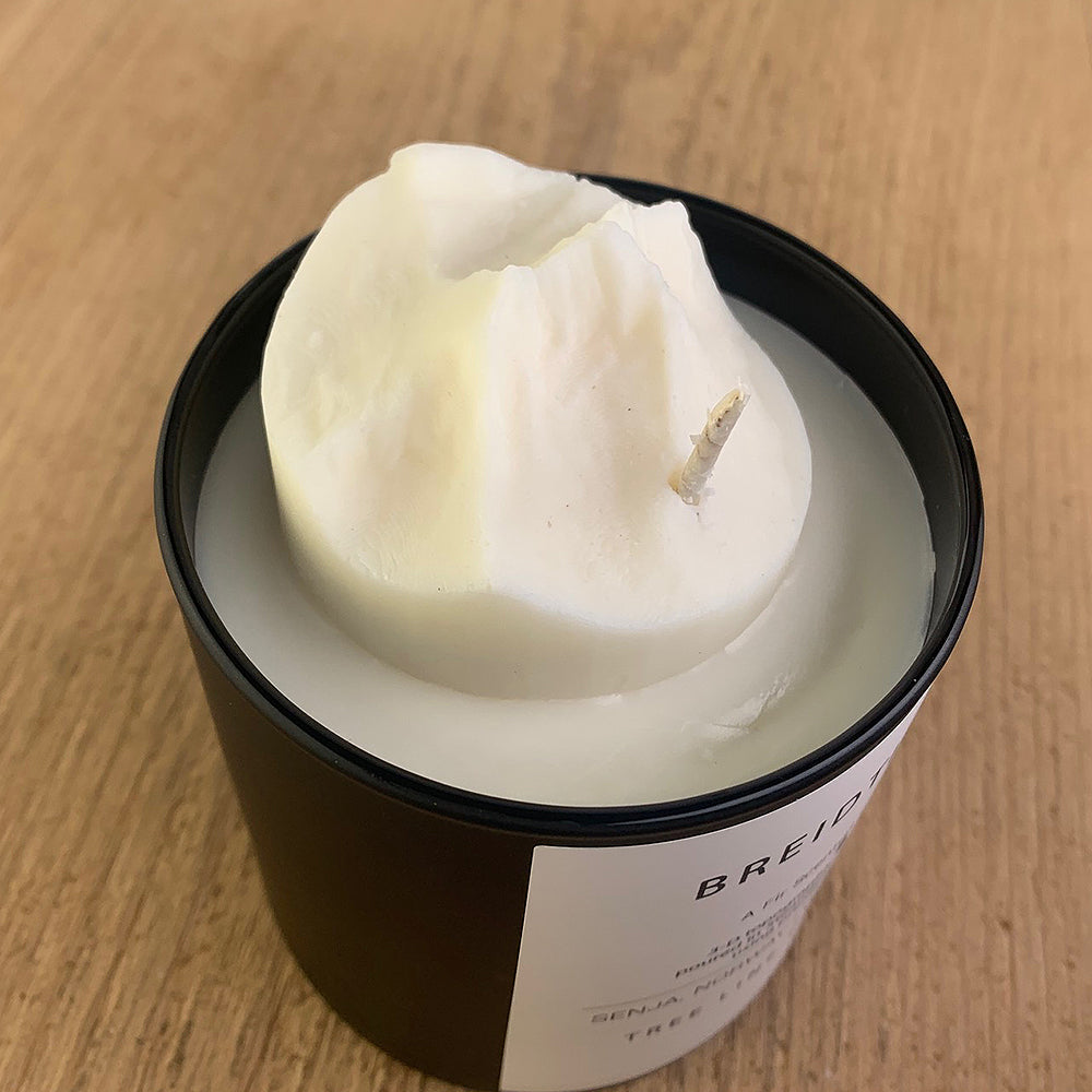 A close view of Breidtinden candle peak.