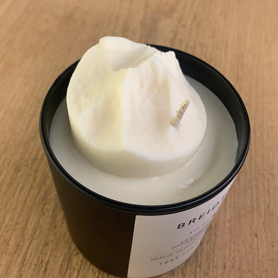 A close view of Breidtinden candle peak.